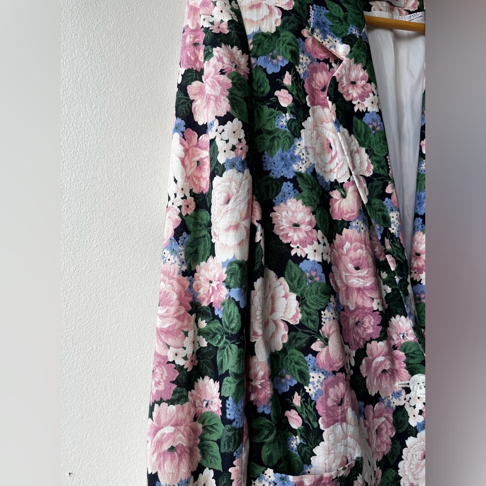 Vintage JH Collectibles Flower Print Blazer - with union tag - Picture 2 of 7